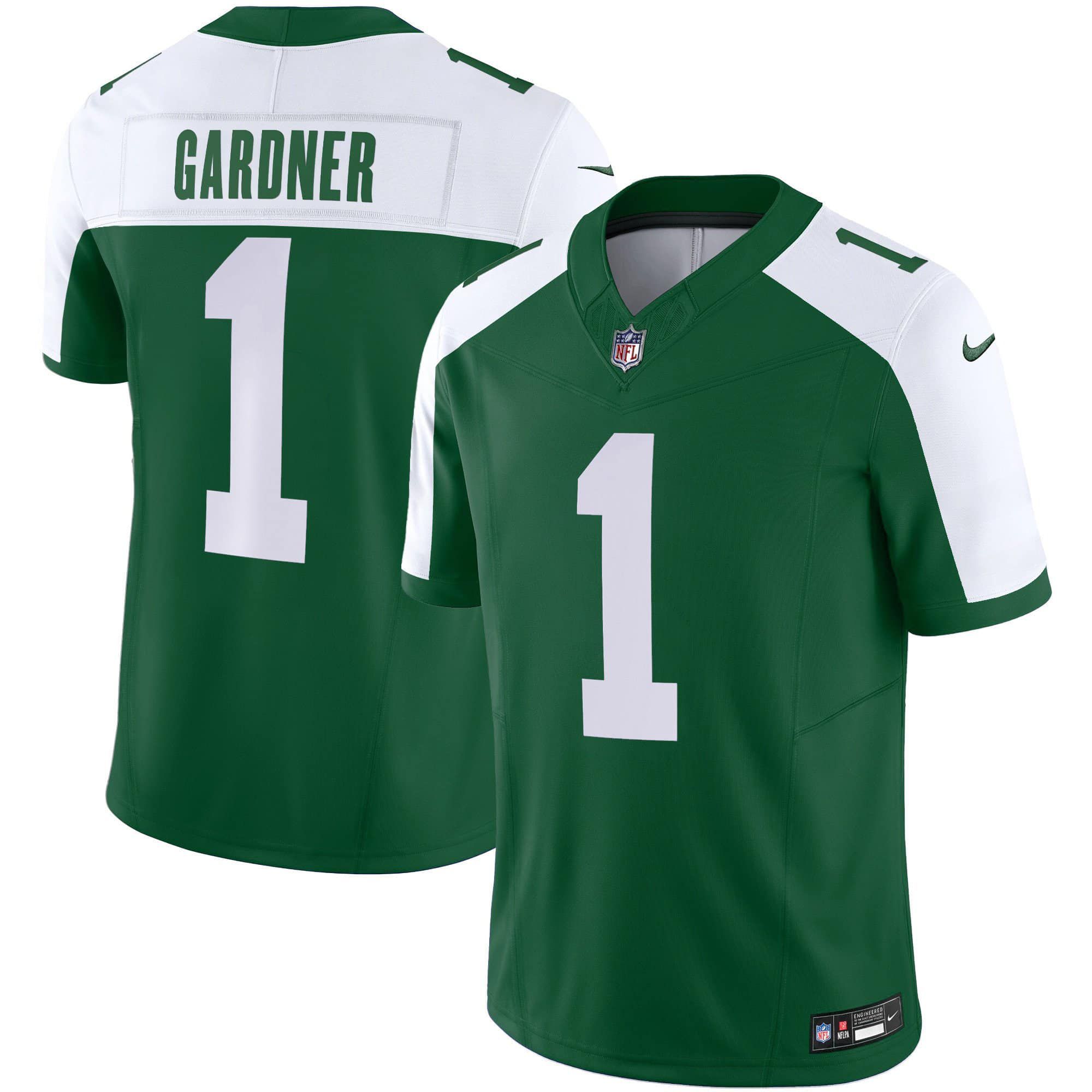 Men New York Jets #1 Gardner Green 2024 Nike Limited NFL Jersey style 1